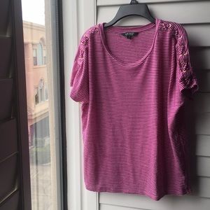Pink/white stripe Ralph Lauren linen Cotten shirt